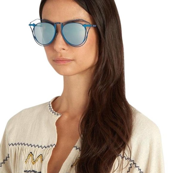 Karen Walker Blue Marguerite Sunglasses